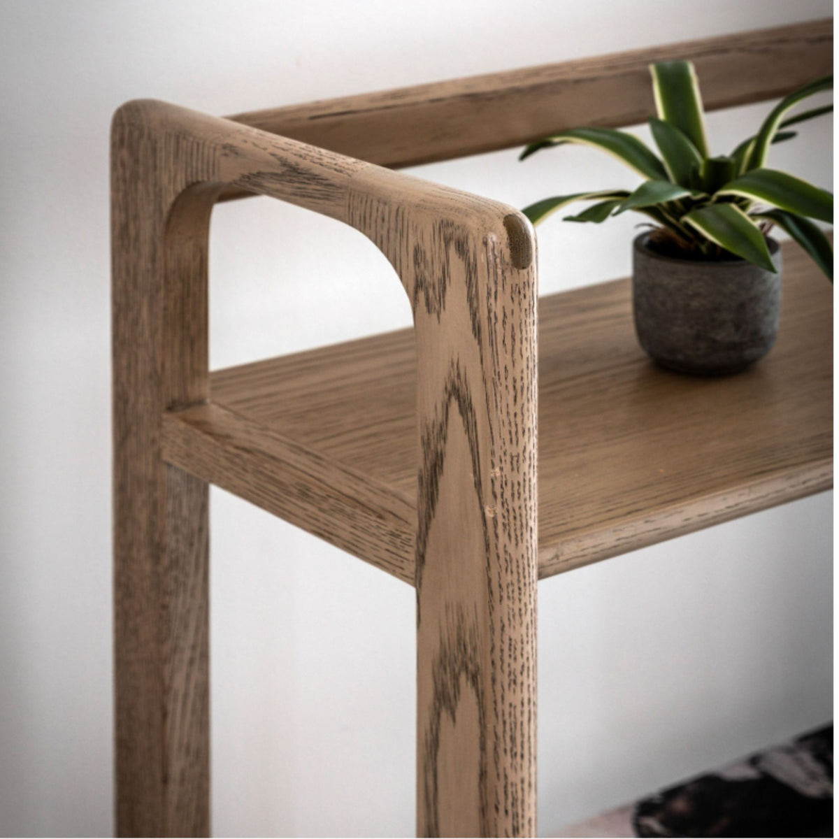 Smoked Oak Console Shelving