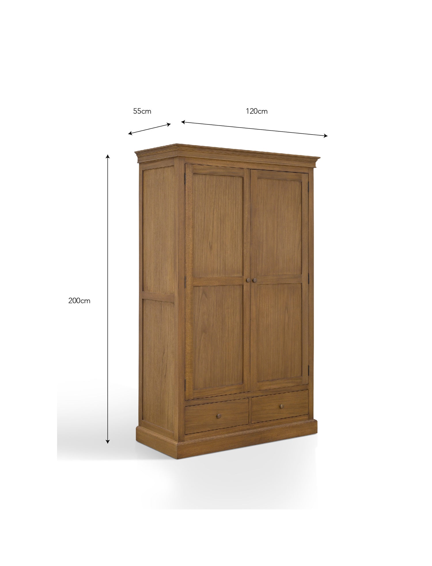 Walcote Pantry Cupboard Natural Wood
