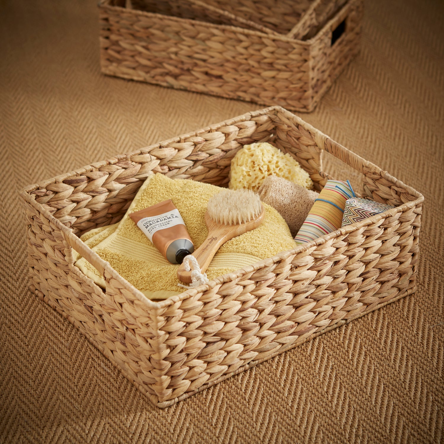 Shallow Water Hyacinth Basket - Large