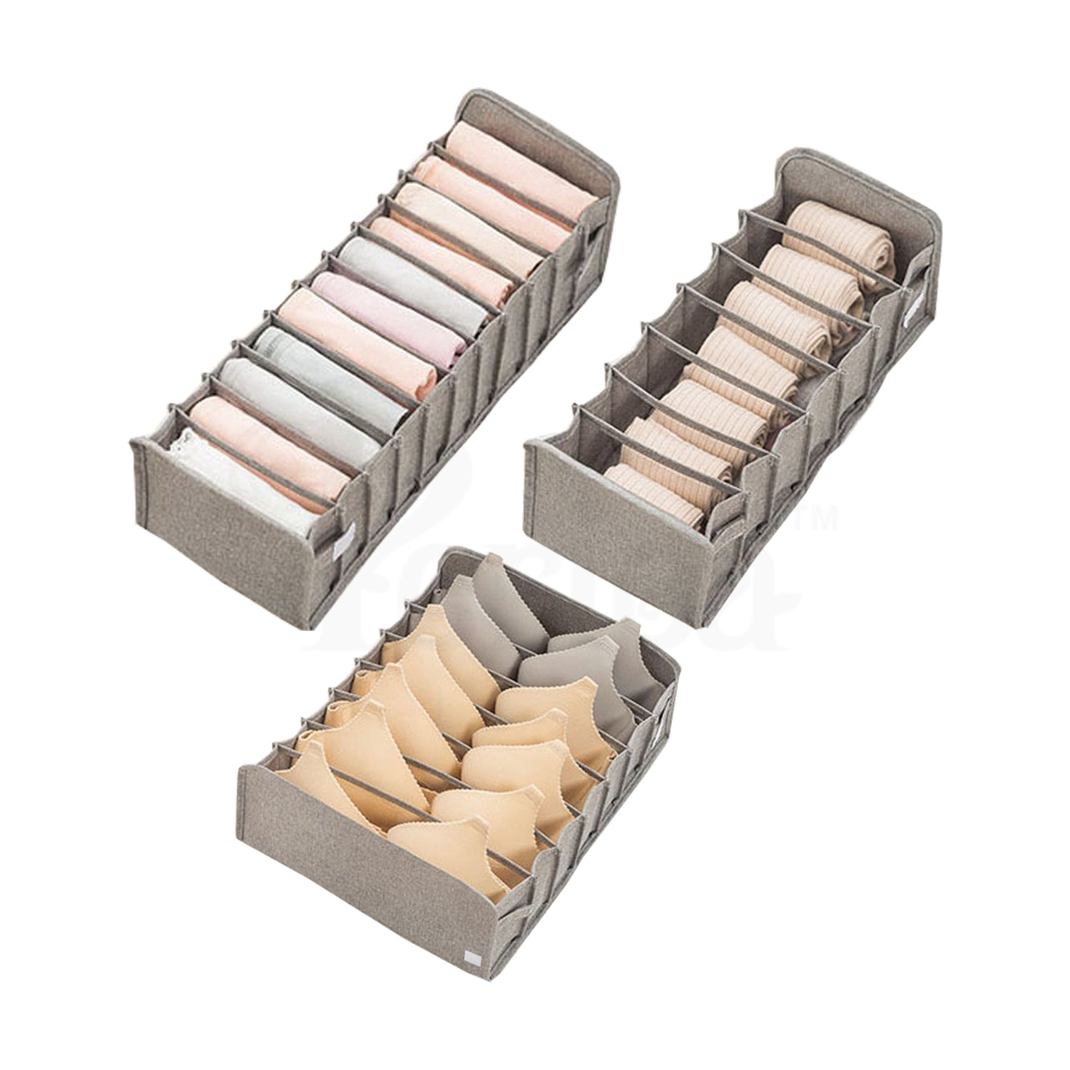 Set of Three Drawer Organisers