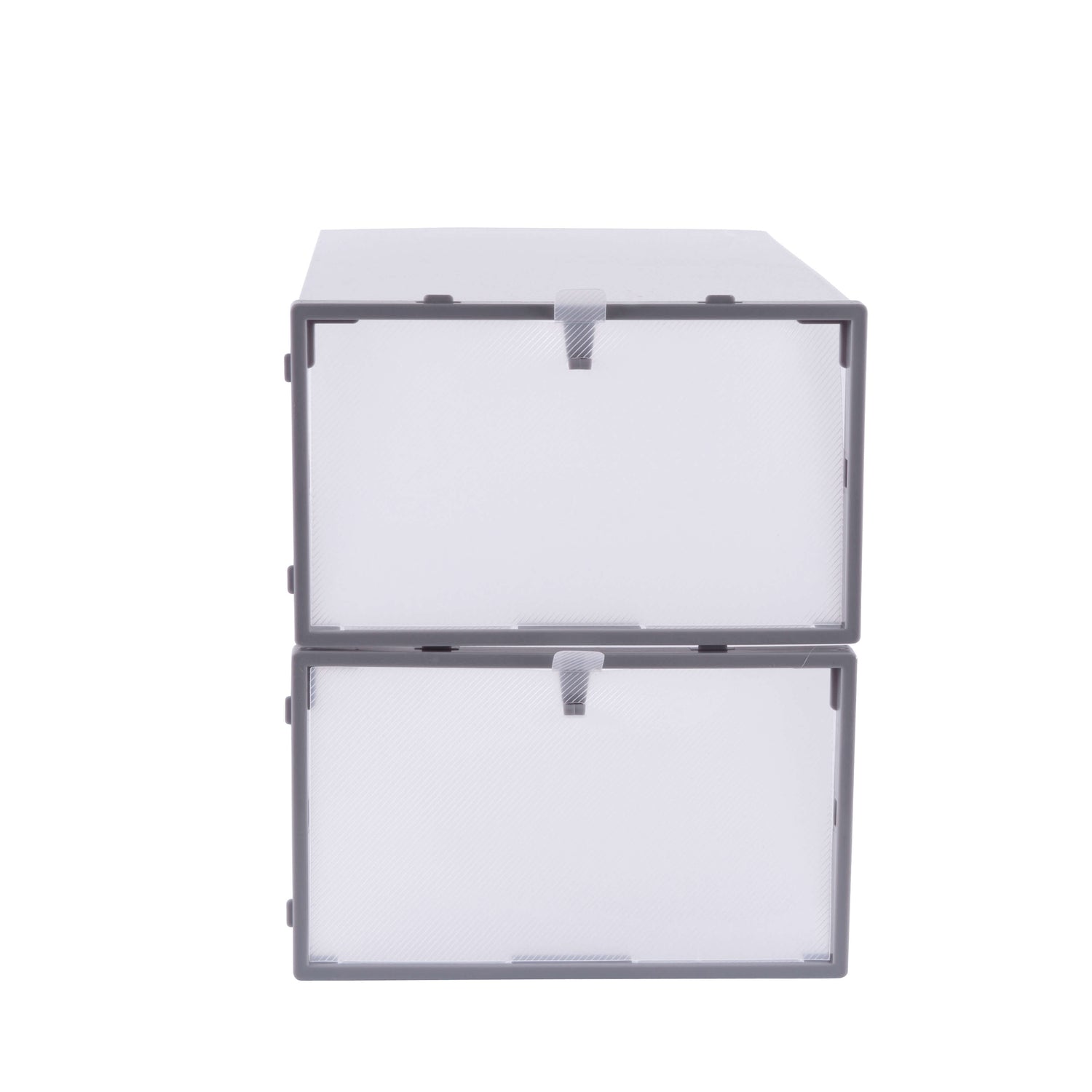 Set of 2 Stackable Men’s Shoe Storage Boxes