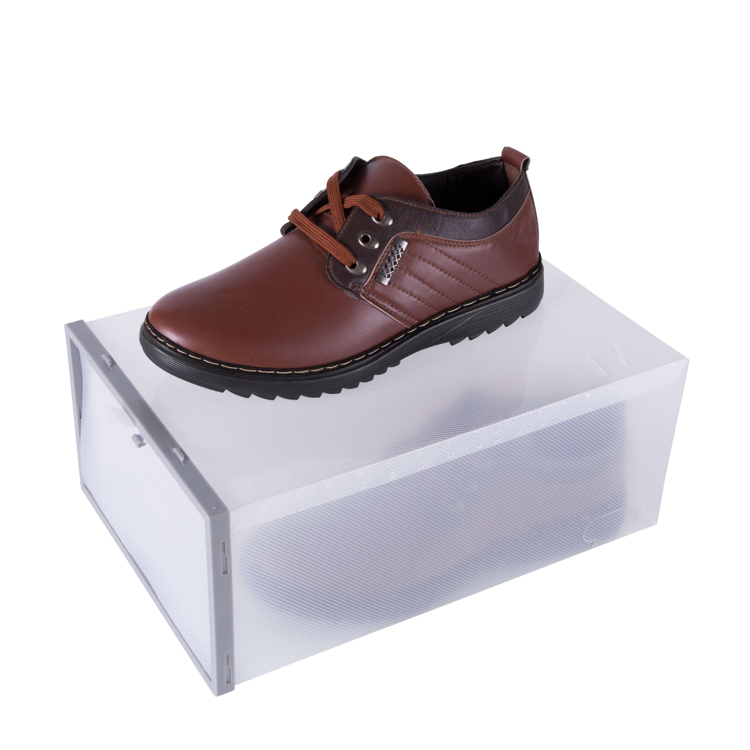 Set of 2 Stackable Men’s Shoe Storage Boxes