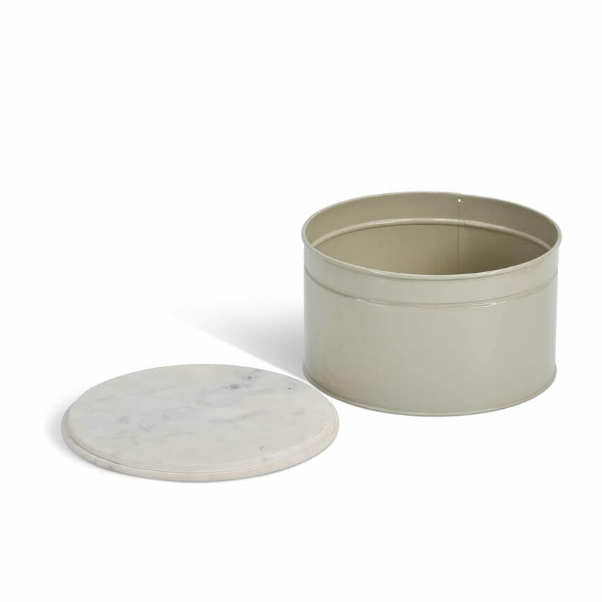 Brompton Cake Tin - Steel & Marble