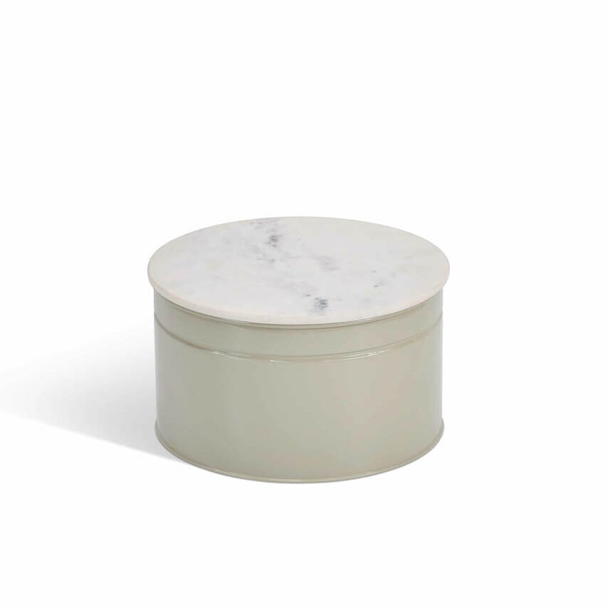 Brompton Cake Tin - Steel & Marble