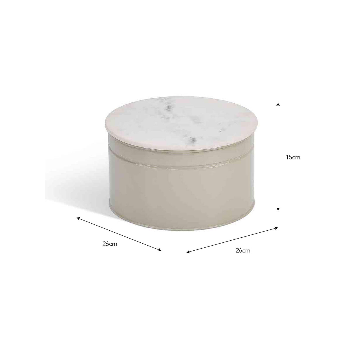 Brompton Cake Tin - Steel & Marble