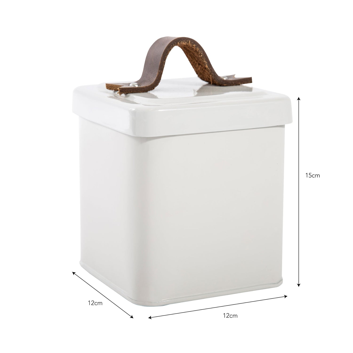 Pet Treat Tin With Leather Handle
