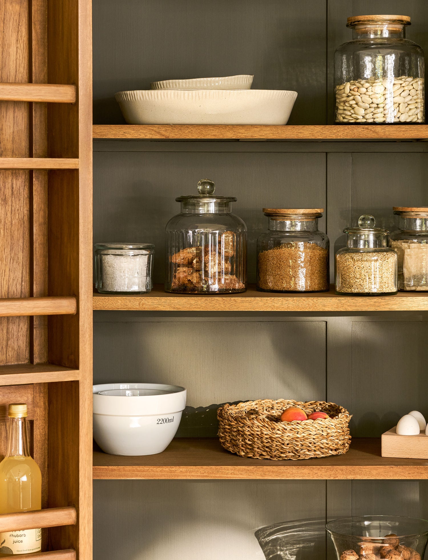 Walcote Pantry Cupboard Natural Wood