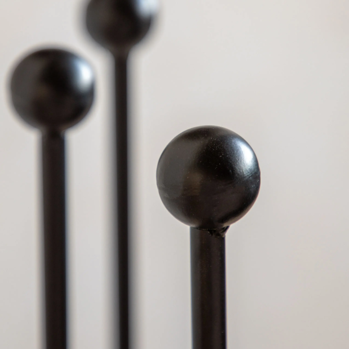 4-Pair Black Iron Boot Rack