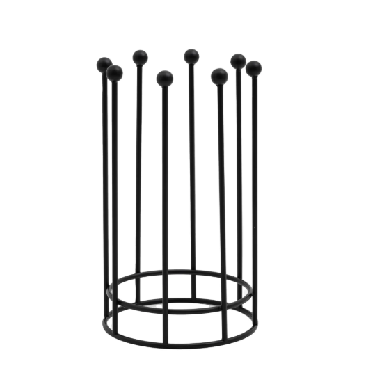4-Pair Black Iron Boot Rack