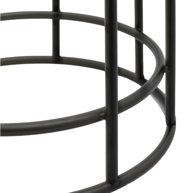 4-Pair Black Iron Boot Rack