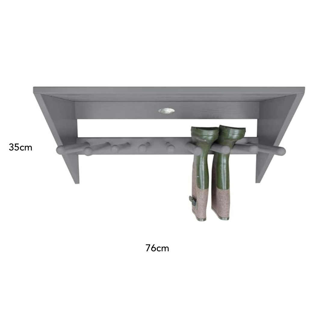 Wall Mounted Welly Rack - Wooden