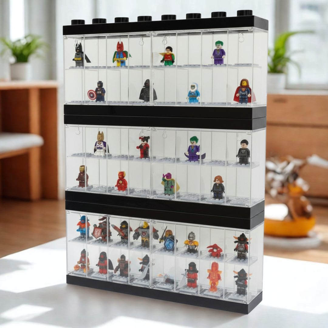 3 x Large LEGO Minifigure Display Cases Bundle