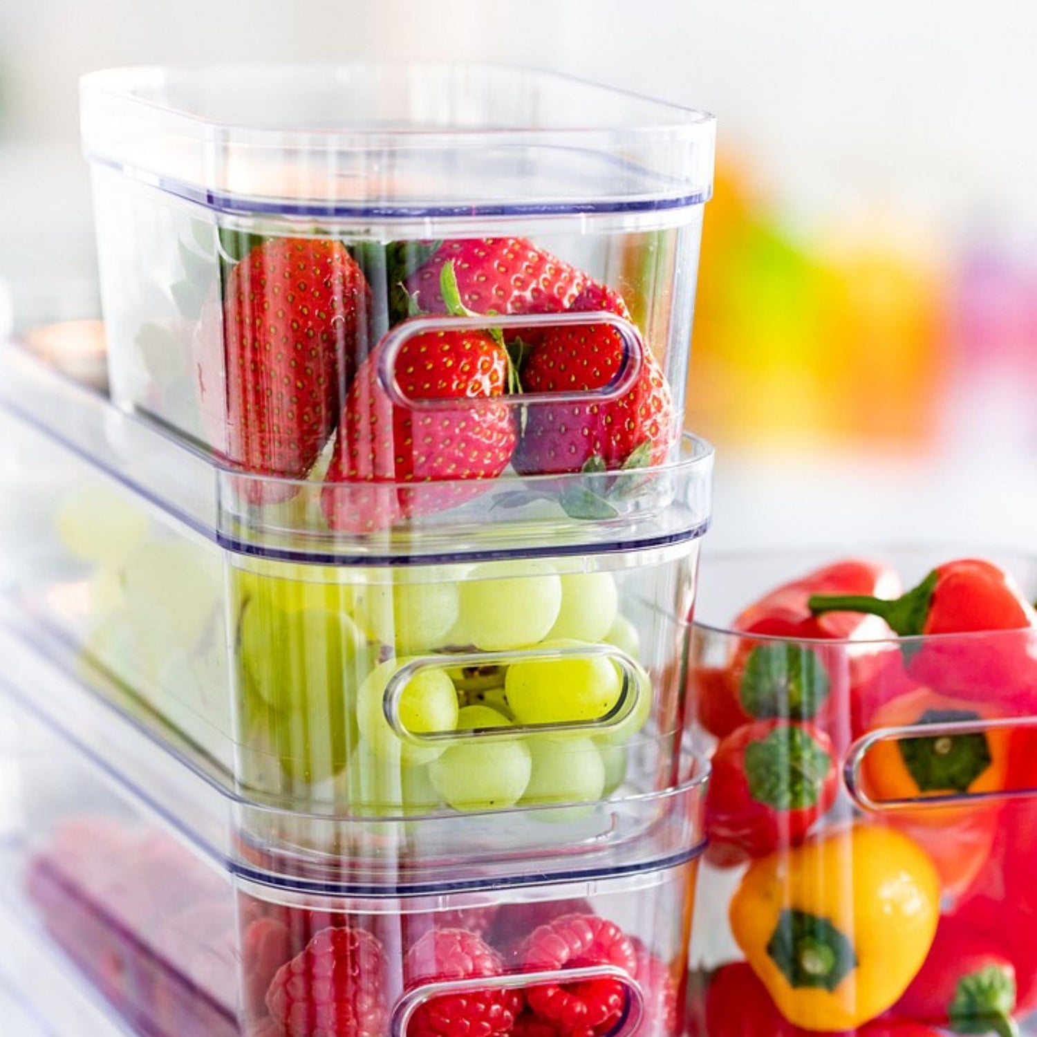 Extra Small Stacking Lidded Fridge Storage Box