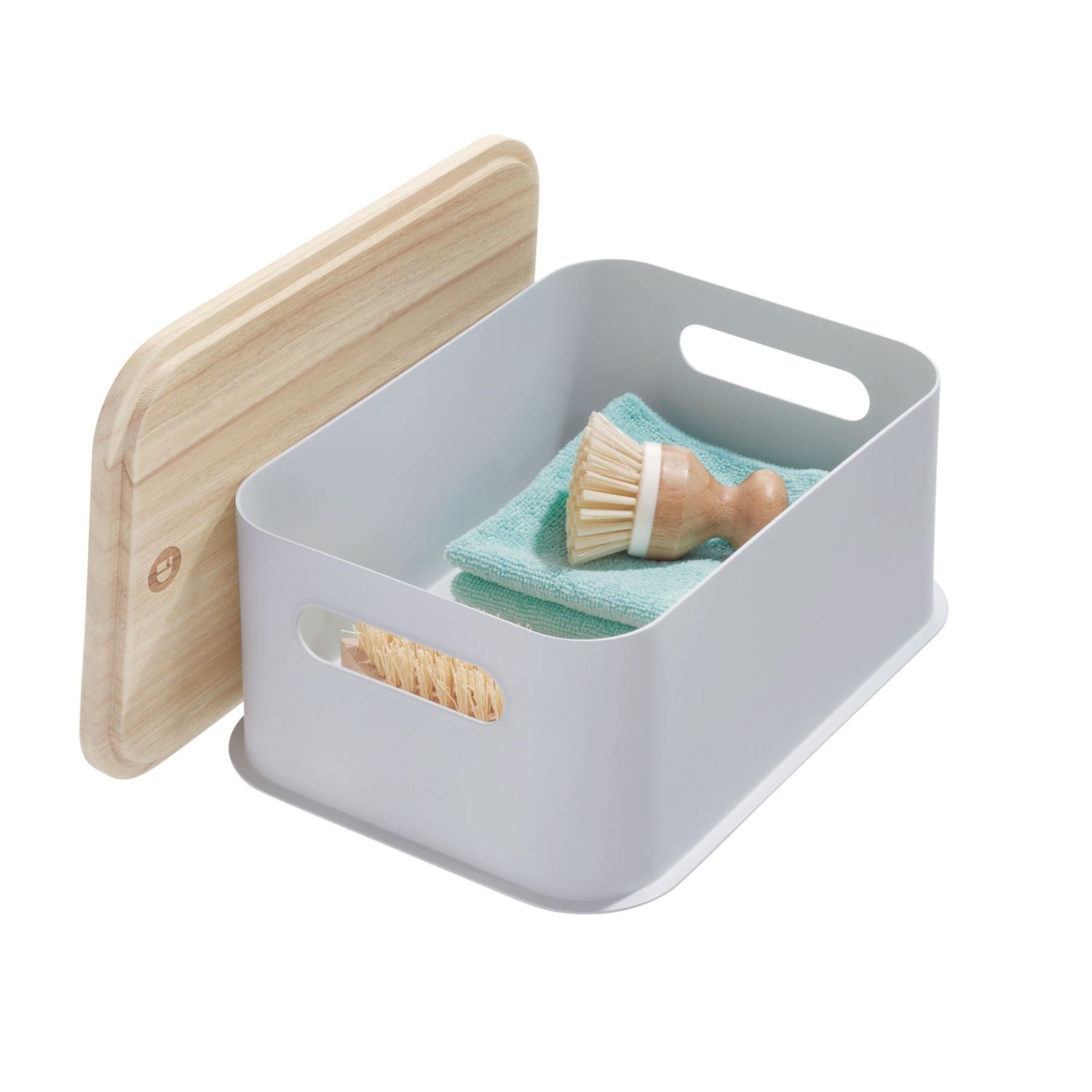 Handled Storage Bin with Lid - Rectangular