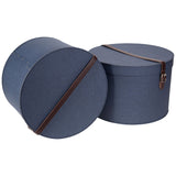 Set Of 2 Hat Boxes With Leather Strap - Rut