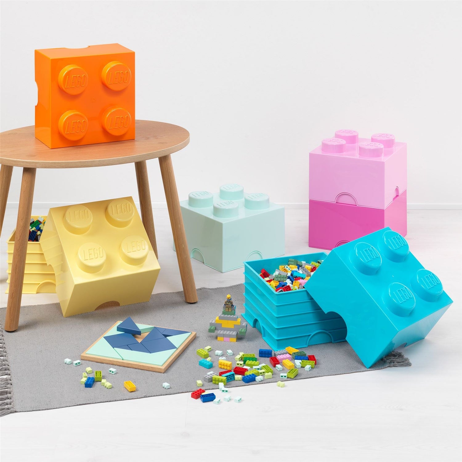 Giant Lego Storage Bricks - Six Pastel Brick Bundle