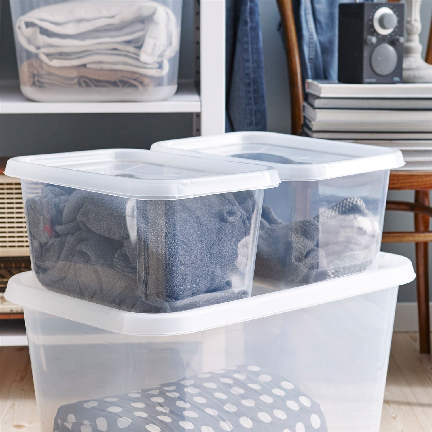 Small Plastic Lidded Storage Box - 11 Litre - Not A Boring Box APFE