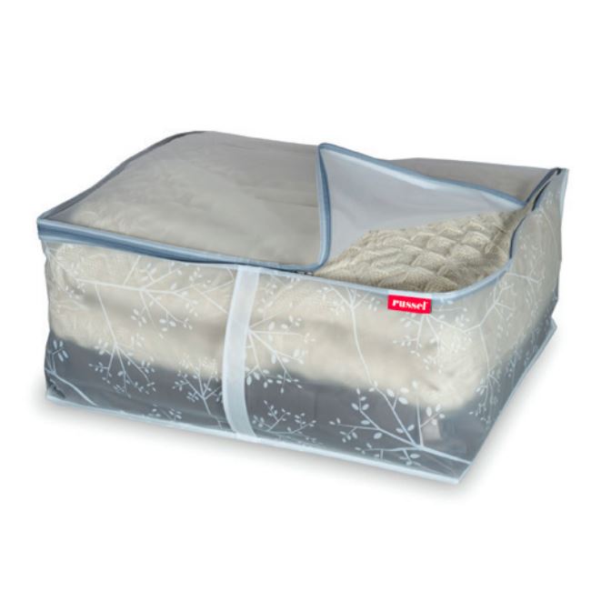 Blanket Storage Bag - White Leaf
