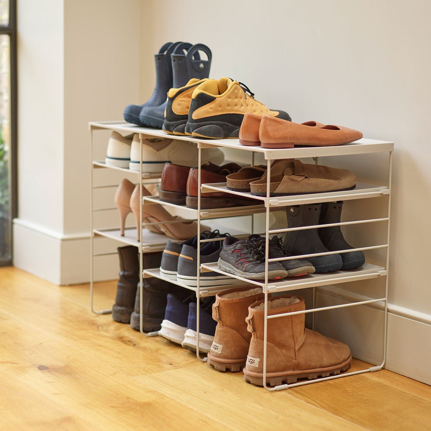 Level Adjustable Shoe Rack - Large - Not A Boring Box APFE