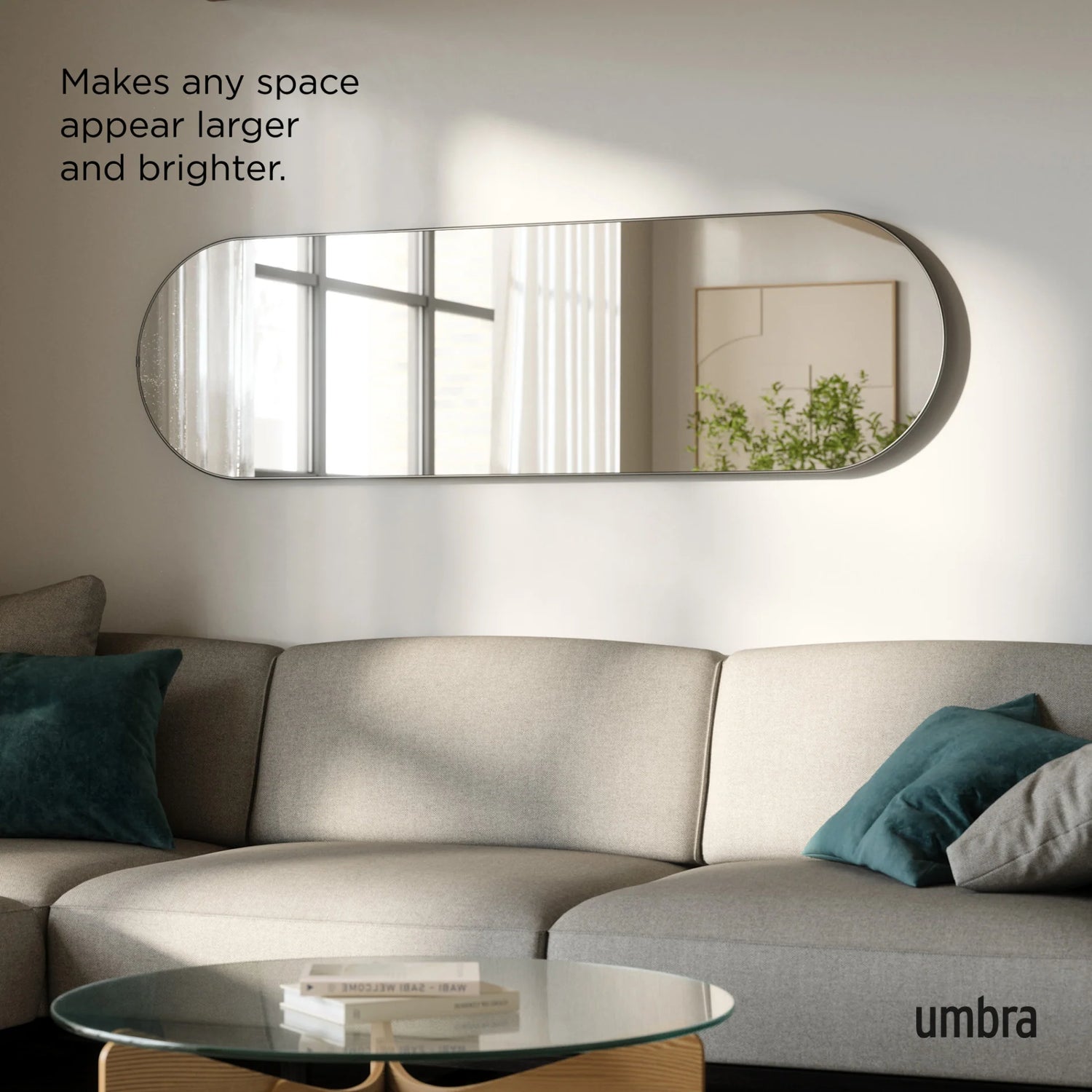 Umbra Hubba Pill Mirror Large - Titanium