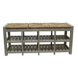 8 Cubby Hallway Shoe Storage Bench - 3 Seater