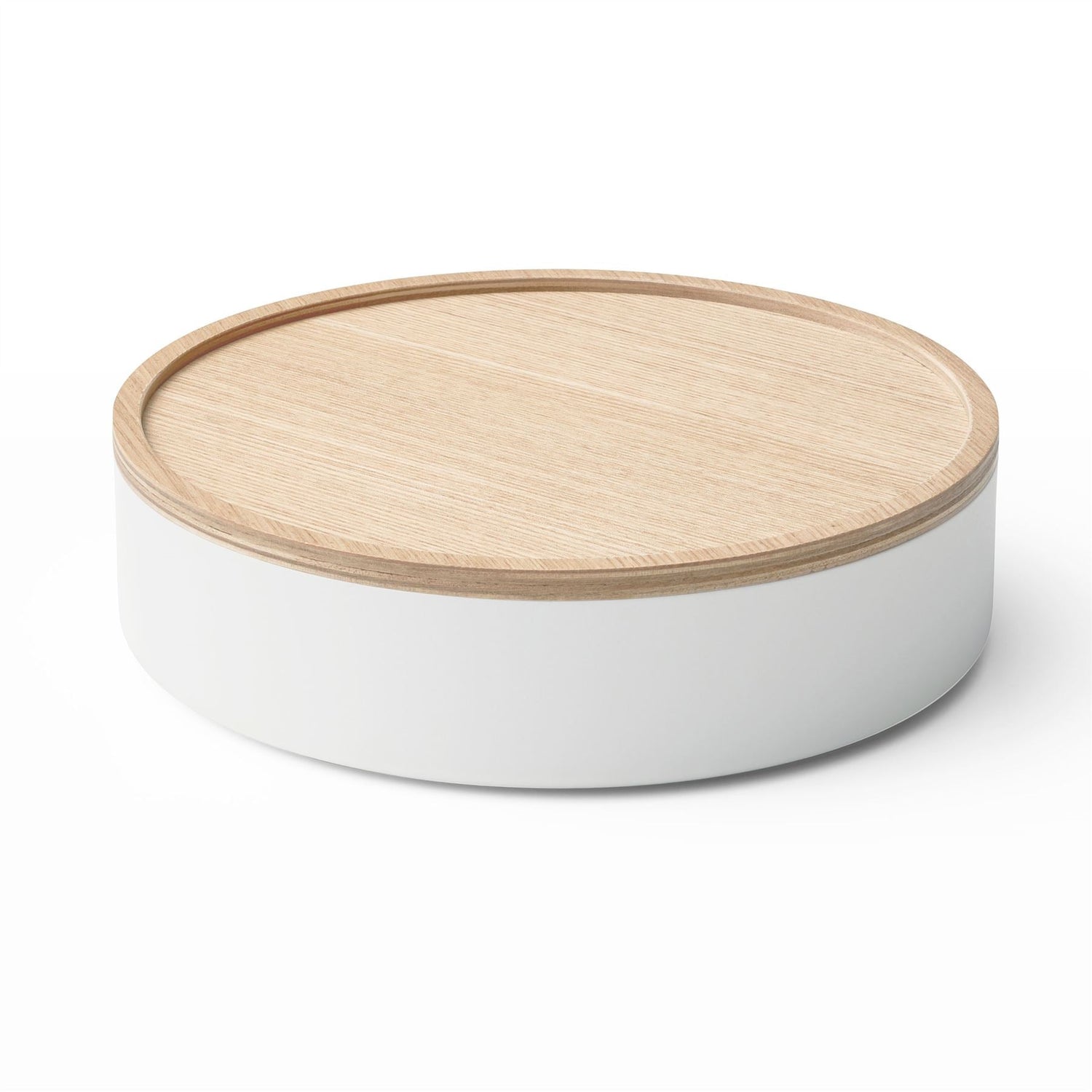 Round Storage Container with Lid - Shallow