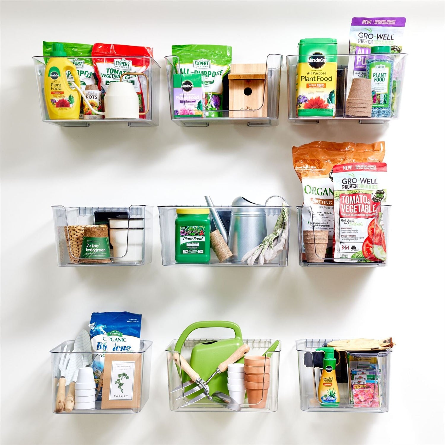WallSpace Wall Mounted Open Front Storage Bin - Large