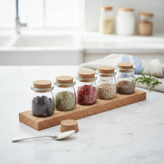 5 Jar Spice Rack & Cork Base