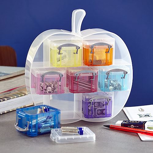 Apple Organiser with 7 x 0.14L Really Useful Boxes