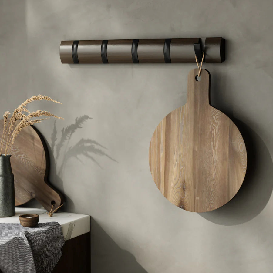 Flip 5 Coat Hook Walnut & Black