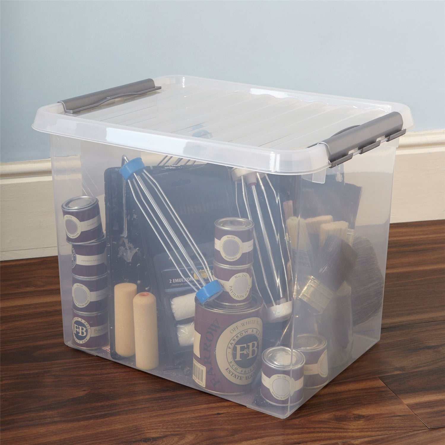 Lidded Plastic Toy Storage Box - 52Ltr