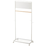 Portable Clothes Rail with Shelf and Panel