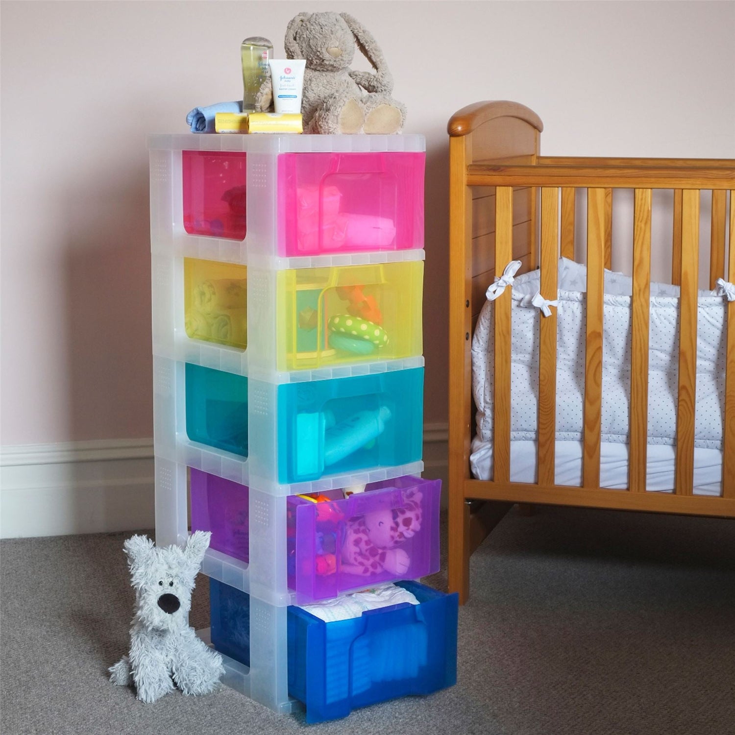 Storage Tower with 5 x 12 Litre Really Useful Drawers