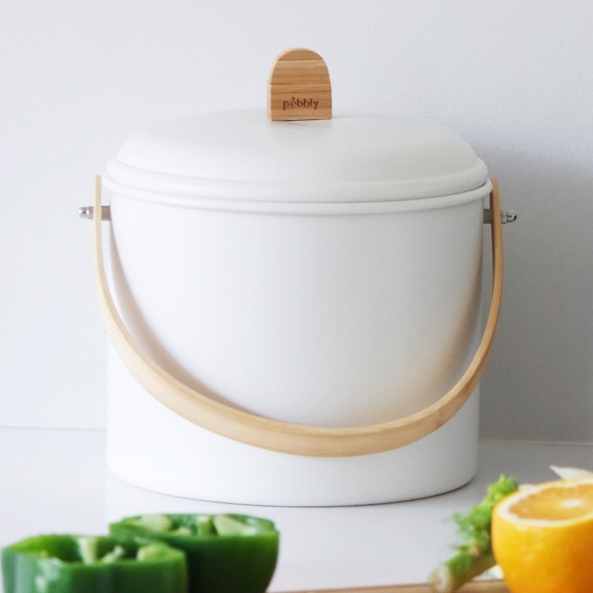 Compost Bucket with Bamboo Handle