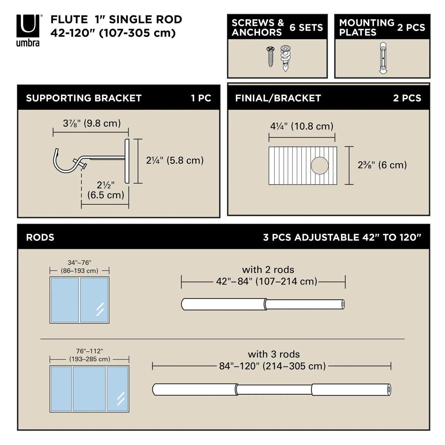 Flute Curtain Rod - Umbra