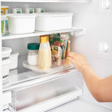 Slim Rotating Fridge Storage Tray with Compartments