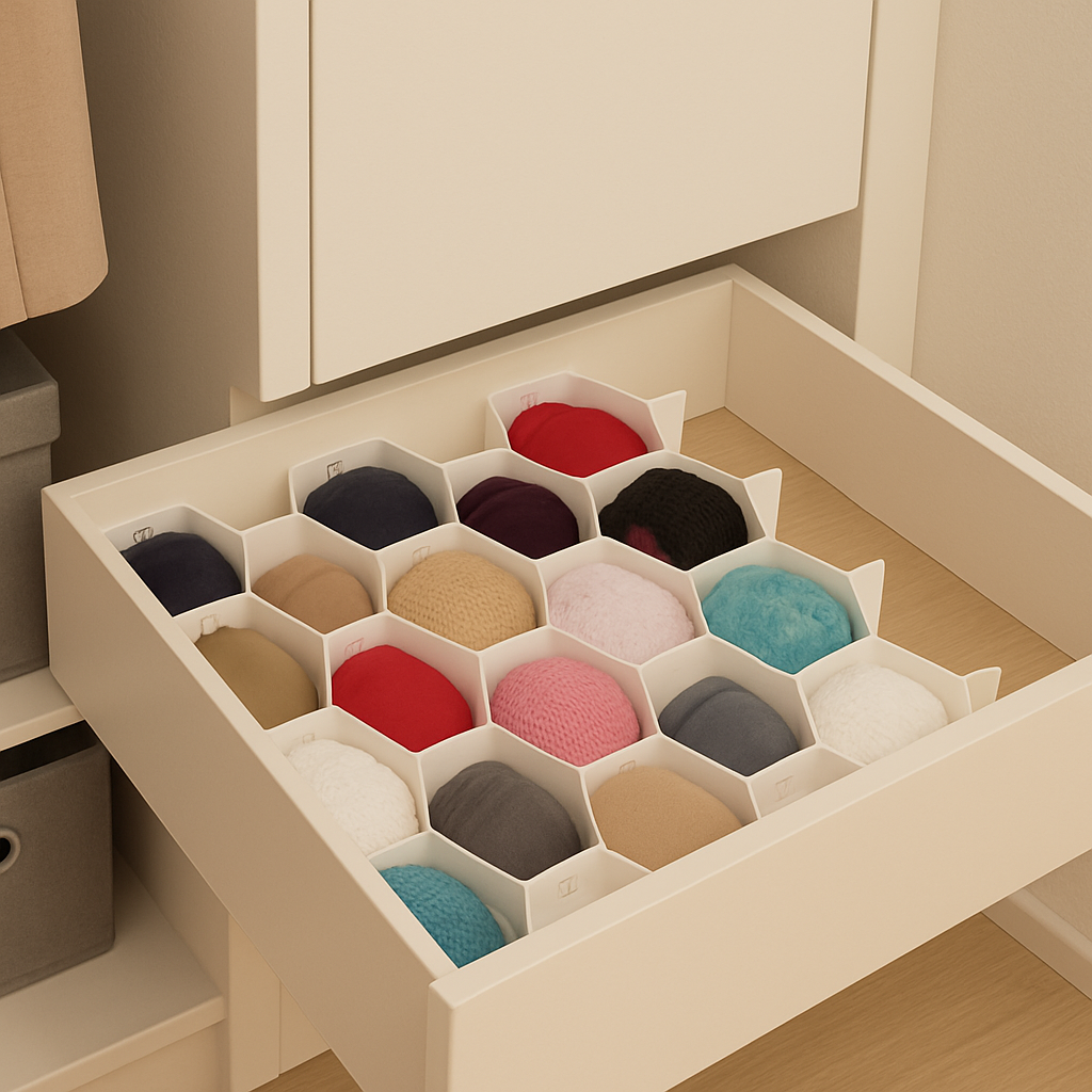 18 Compartment Honeycomb Drawer Organiser