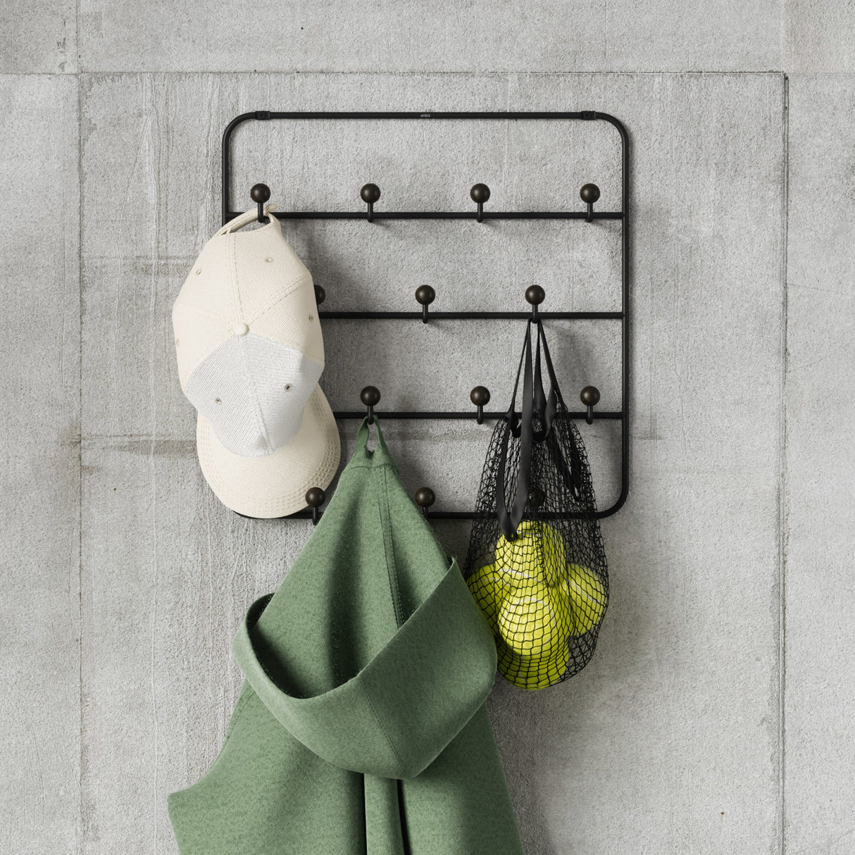 Wall Mounted / Over Door Multi Hook Organiser - Estique