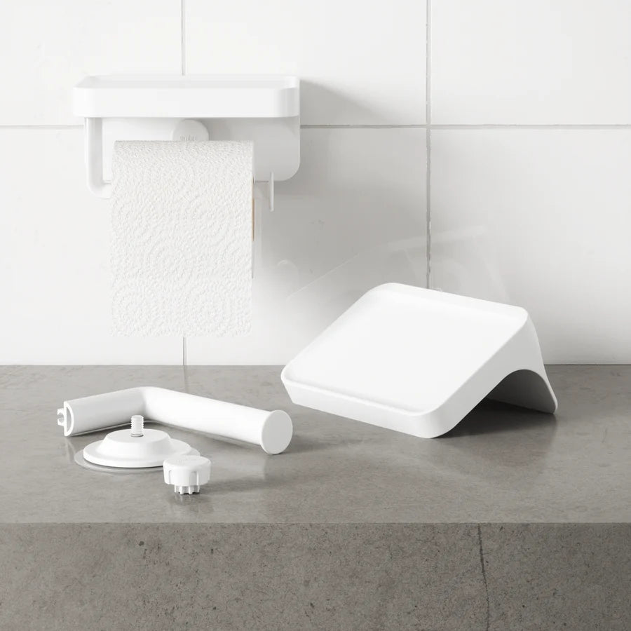 Toilet Roll Holder And Shelf Flex Adhesive