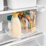 Slim Rotating Fridge Storage Tray with Compartments