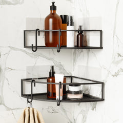 Set Of 2 Corner Shower Caddies Cubiko