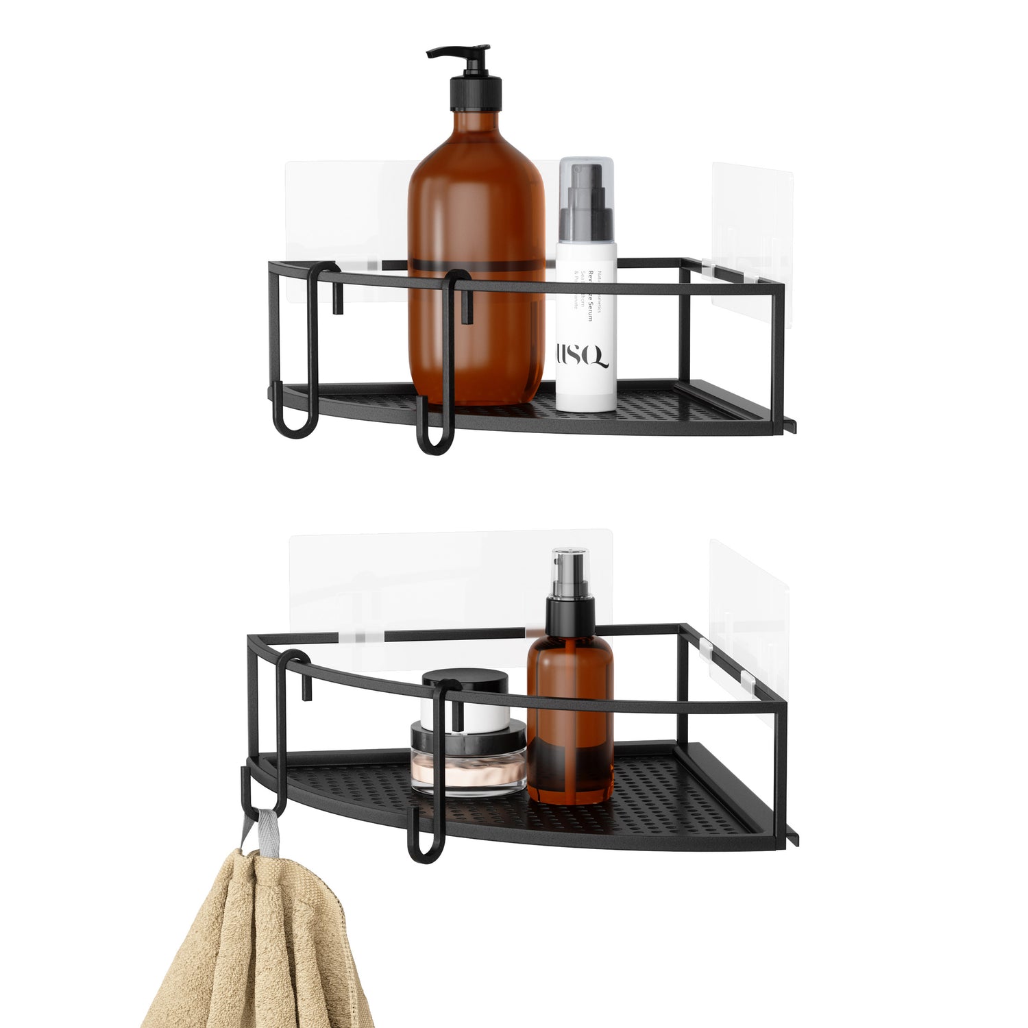 Set Of 2 Corner Shower Caddies Cubiko
