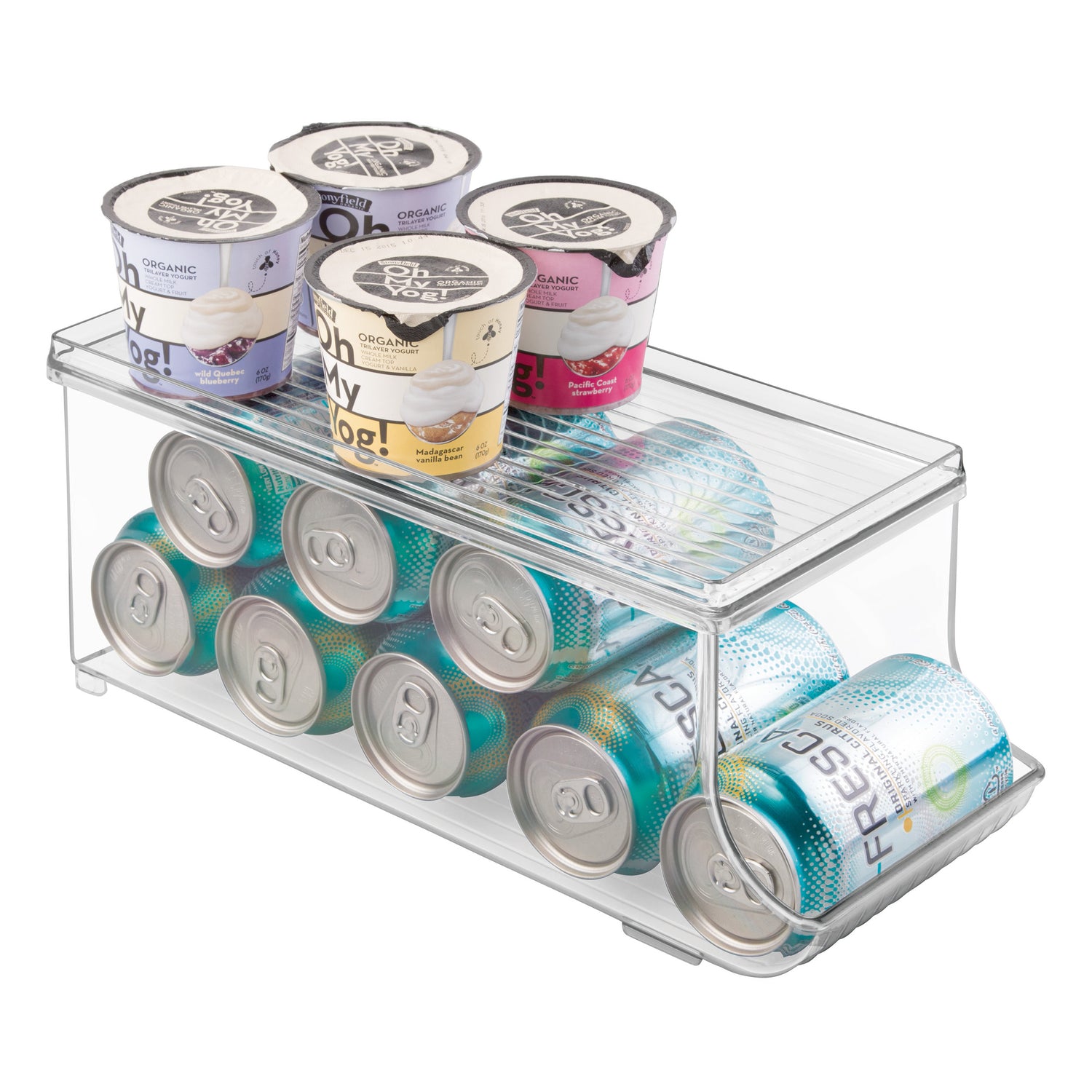 Drinks Can Store With Lid - Fridge Binz