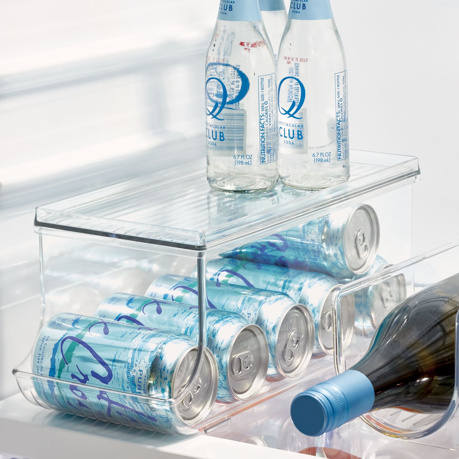 Drinks Can Store With Lid - Fridge Binz