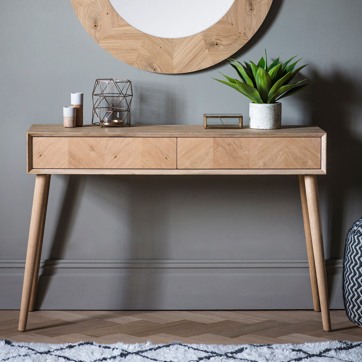2 drawer console table roma