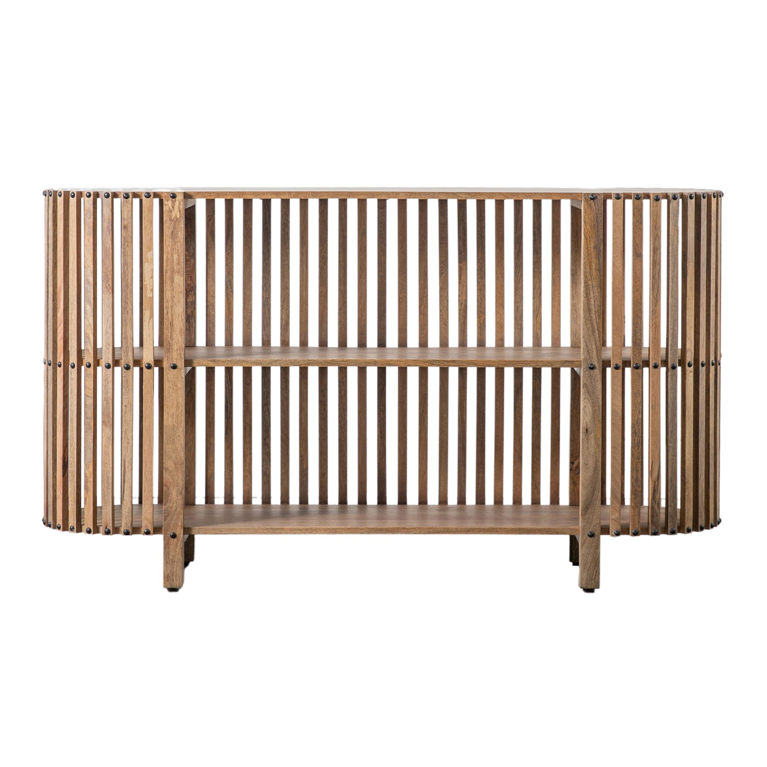 slatted console table oslo