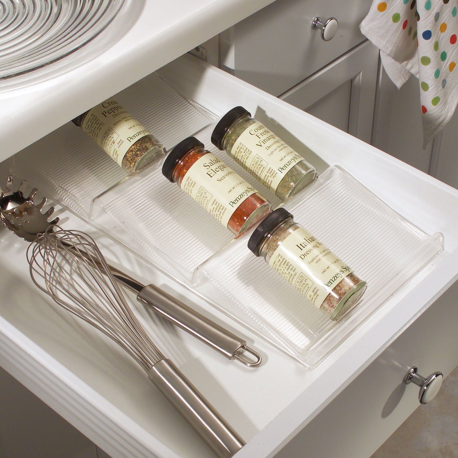 in drawer spice rack