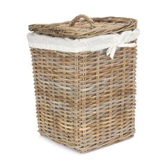 Rattan Laundry Hamper With Lid Small