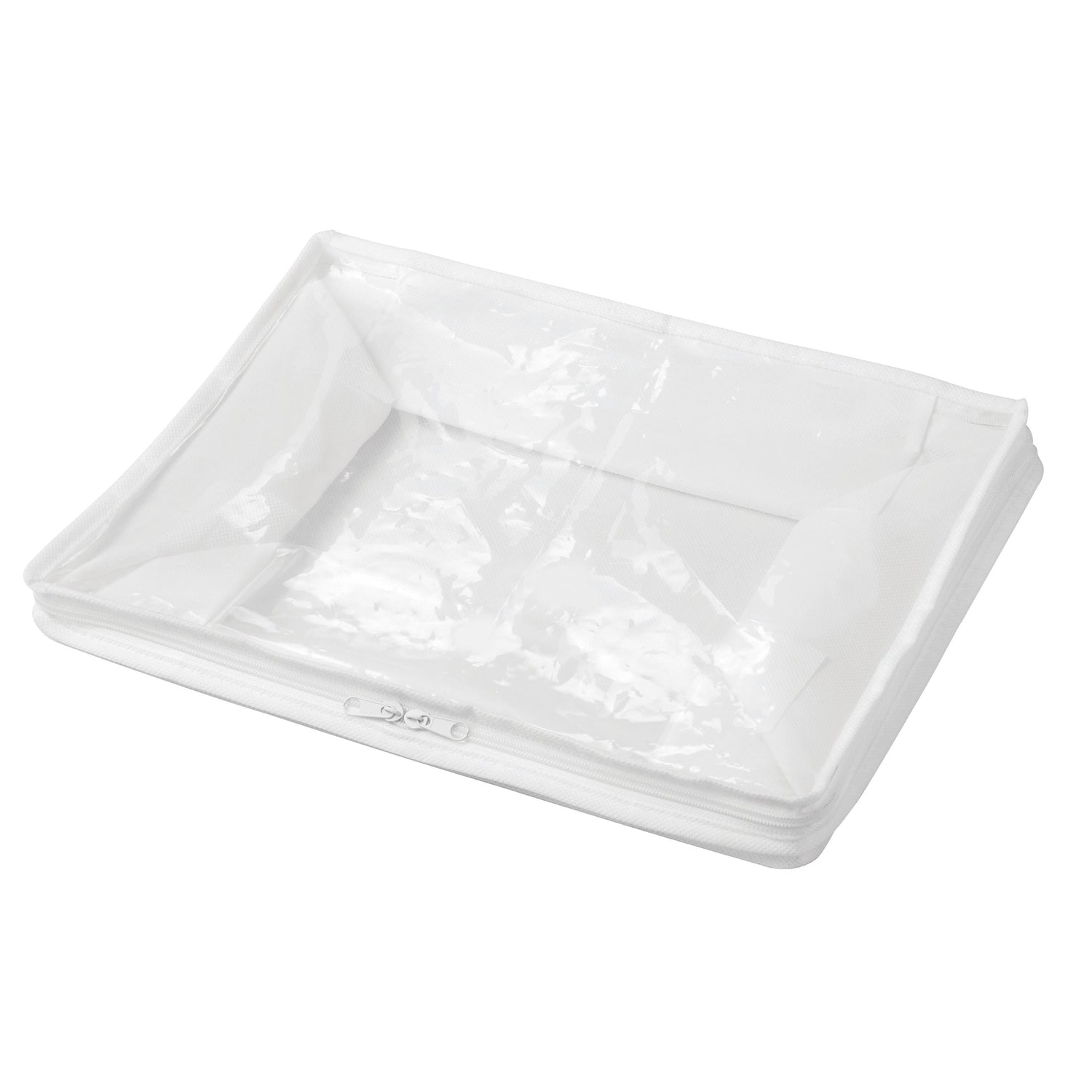 White Storage Bag With Window Set Of 2 - Not A Boring Box