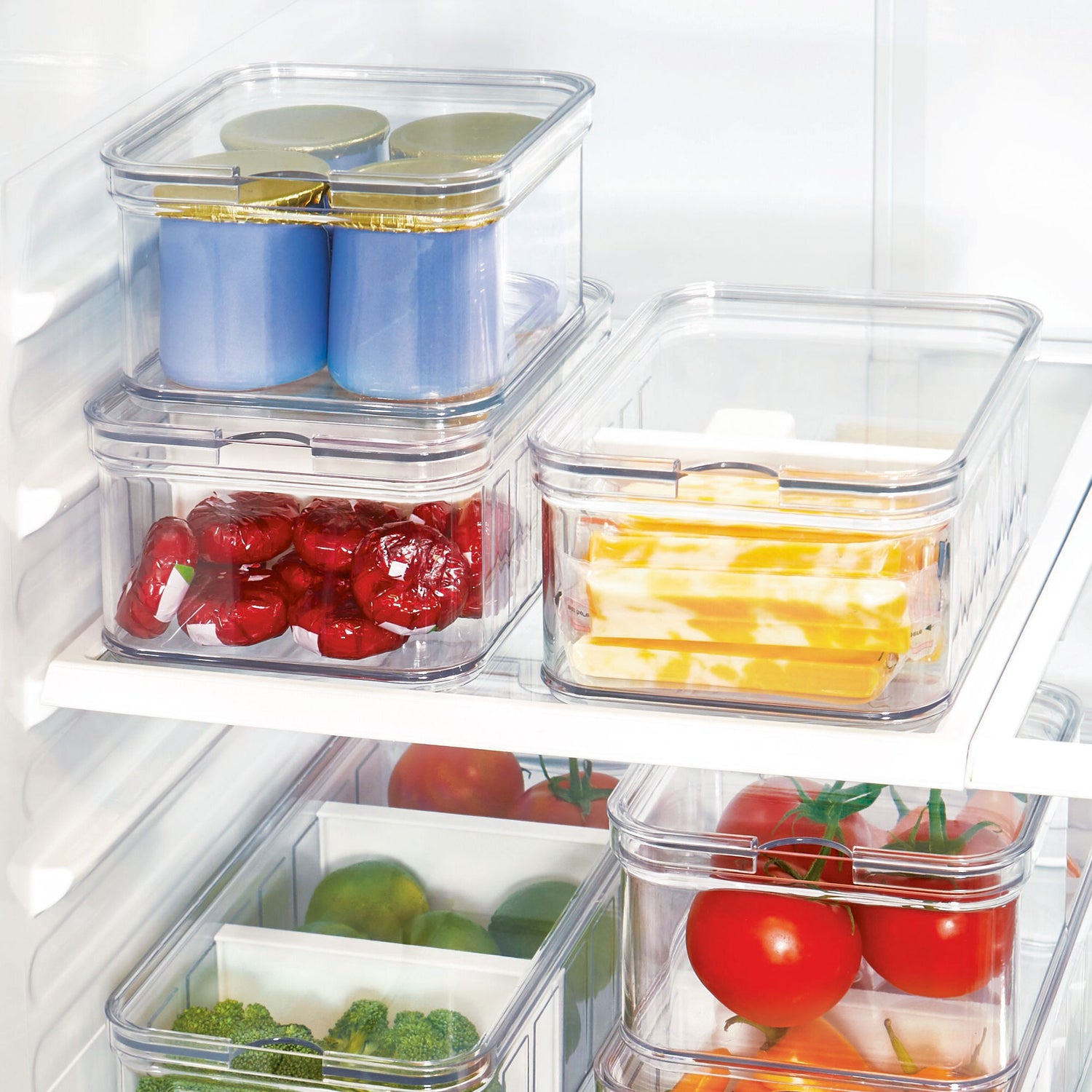fridge and pantry organiser with dividers crisp small